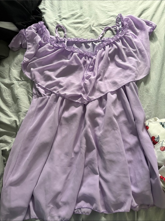 Dresses & Skirts - Lilac Ruffle Off-Shoulder Kids Dress